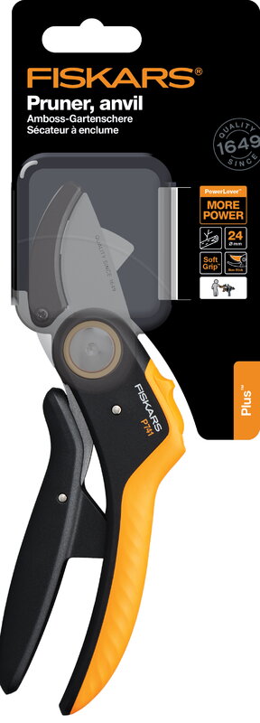 Fiskars Plus PowerLever pruner, anvil P741, extra image