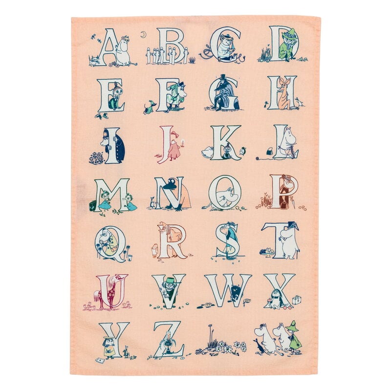 Moomin Arabia Moomin kitchen towel set, 50 x 70 cm, Alphabets, view 4
