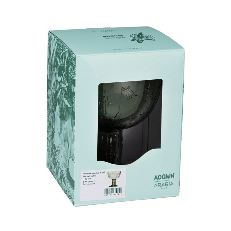Moomin Arabia Muumi kulho, 140 mm, Lumottu Metsä havunvihreä, näkymä 2