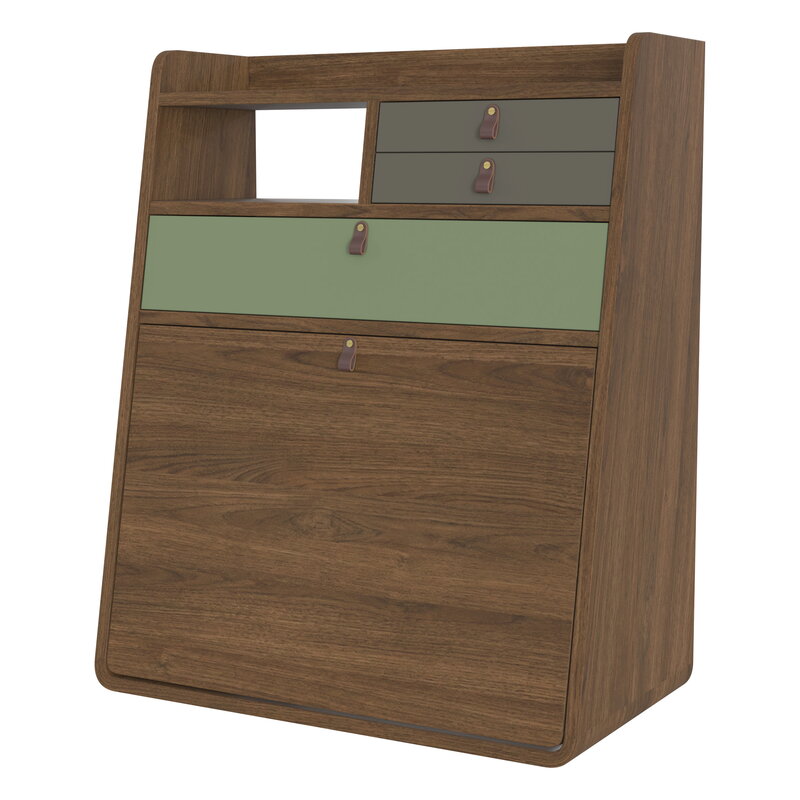 Hartô Gaston wall desk, 60 cm, stained oak - ash green - sage, view 3