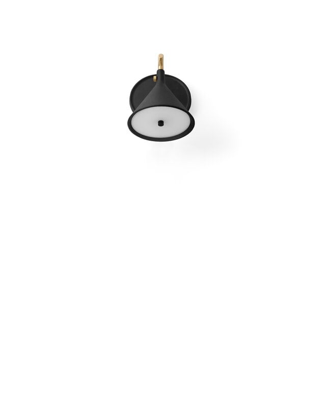 Audo Copenhagen Cast Sconce wall lamp with diffuser, IP44, black, extra image