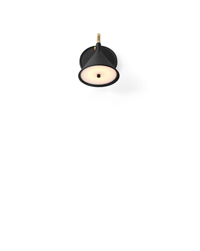 Audo Copenhagen Cast Sconce wall lamp with diffuser, IP44, black, extra image