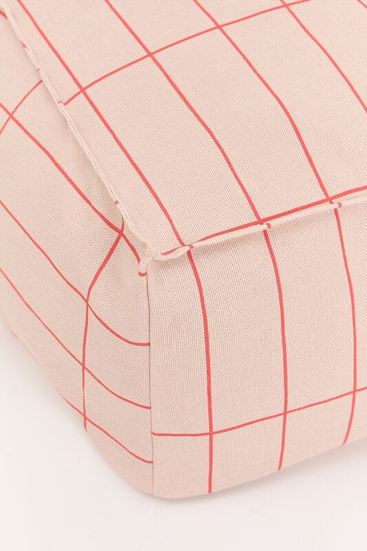 Nobodinoz Vibes Long beanbag, pink red grid, view 5