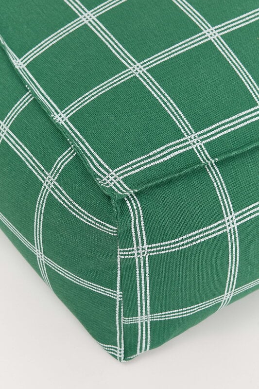 Nobodinoz Vibes Long beanbag, green white windowpane, view 5