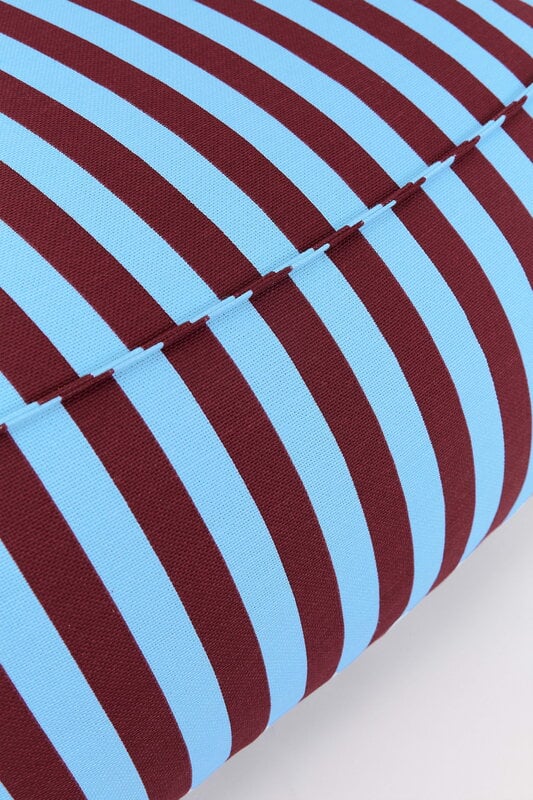 Nobodinoz Ziggy armchair beanbag, burgundy blue stripes, view 3