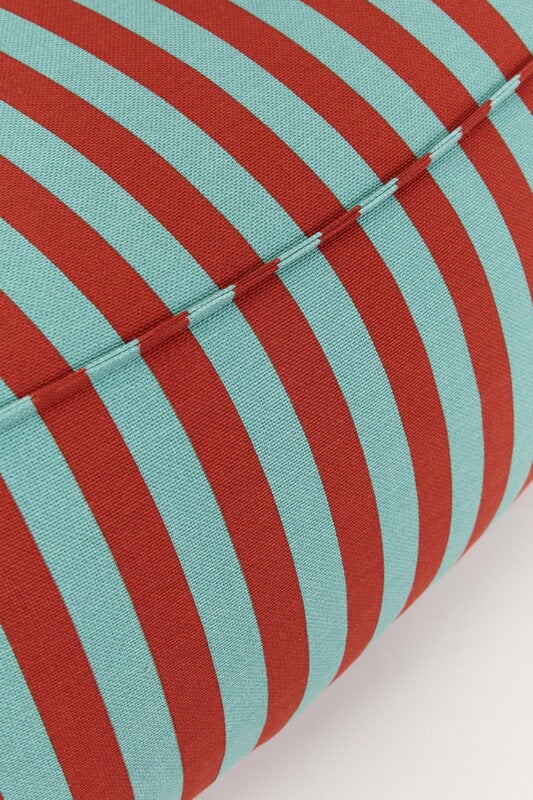 Nobodinoz Ziggy armchair beanbag, red teal green stripes, view 5