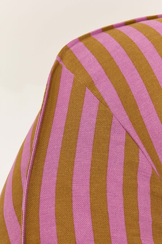 Nobodinoz Ziggy armchair beanbag, pink curry stripes, view 2