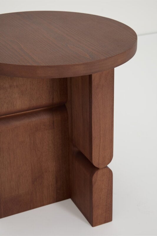 Nobodinoz Noon stool/side table, stained brown, view 3