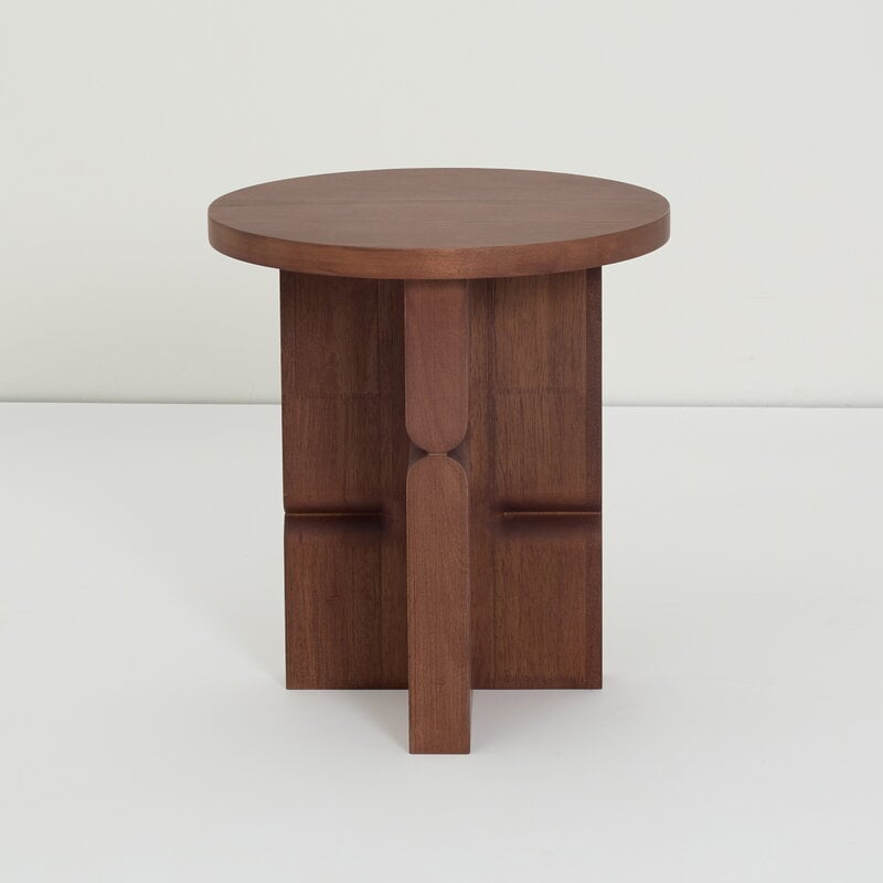 Nobodinoz Noon stool/side table, stained brown, view 5