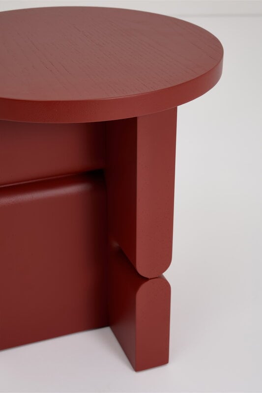 Nobodinoz Noon stool/side table, burnt red, view 3