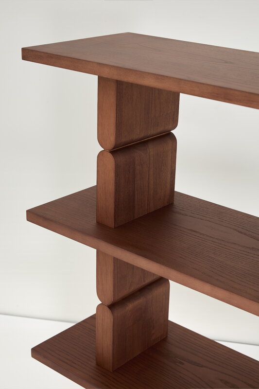 Nobodinoz Noon bookshelf, stained brown, view 3