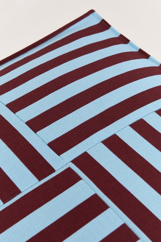 Nobodinoz Otto ottoman beanbag, 55 x 55 cm, burgundy blue stripes, view 6