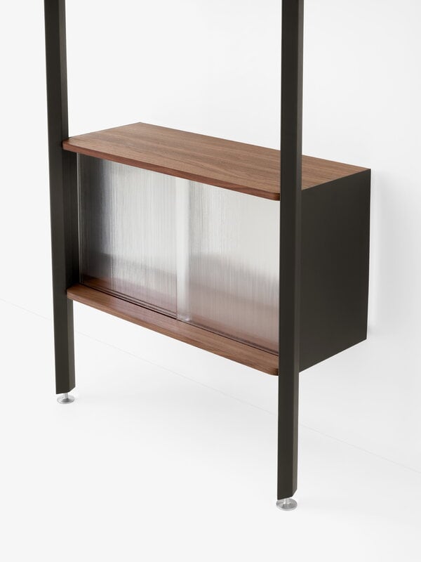 &Tradition Rombe IF3 shelf with cabinet, anthracite - walnut, extra image