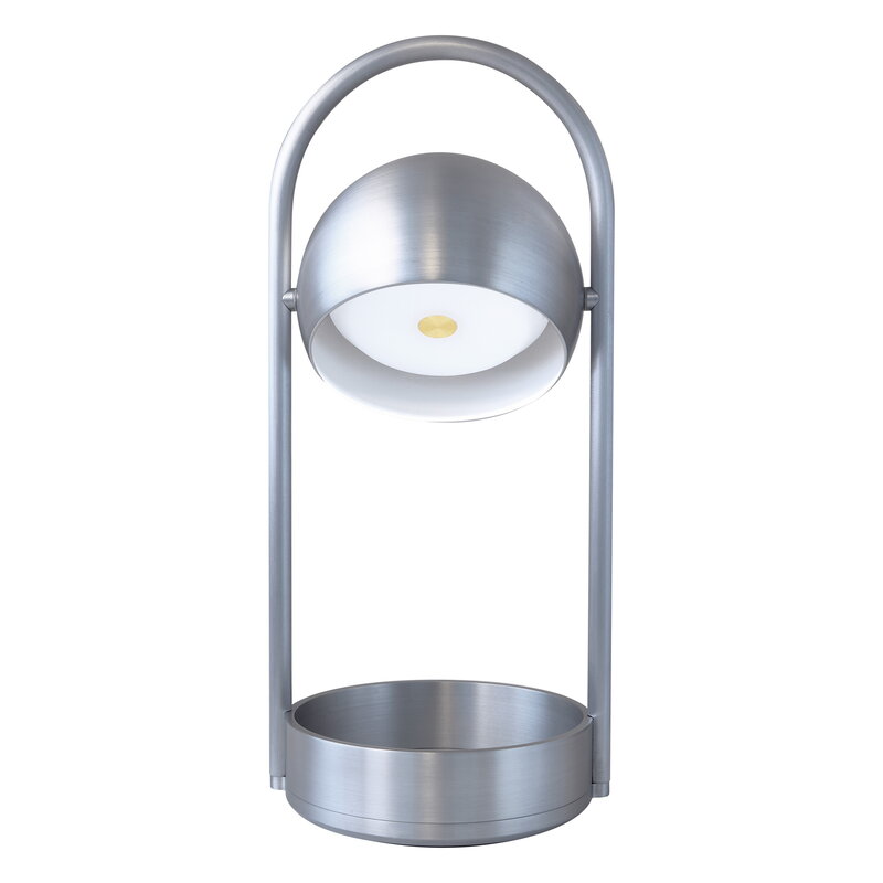 Frandsen Ball portable table lamp, brushed aluminium, extra image