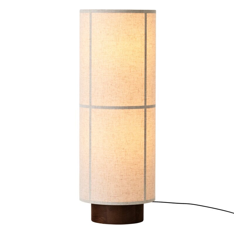 Hashira Floor Lamp Raw Linen, Rectangular Lamp Shades For Floor Lamps