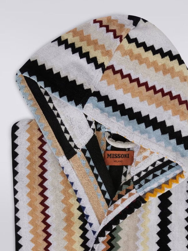 Missoni Home Accappatoio con cappuccio Curt, 160 nero multicolore, immagine extra
