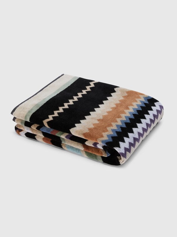 Missoni Home Curt bath towel, 60 x 100 cm, 148 beige multicolour, extra image