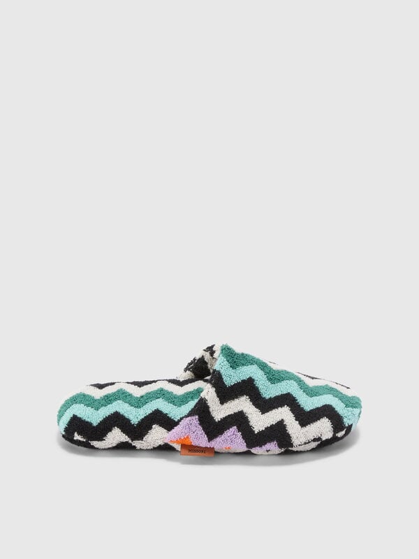 Missoni Home Best chaussons en éponge de coton, 100 multicolore, image extra