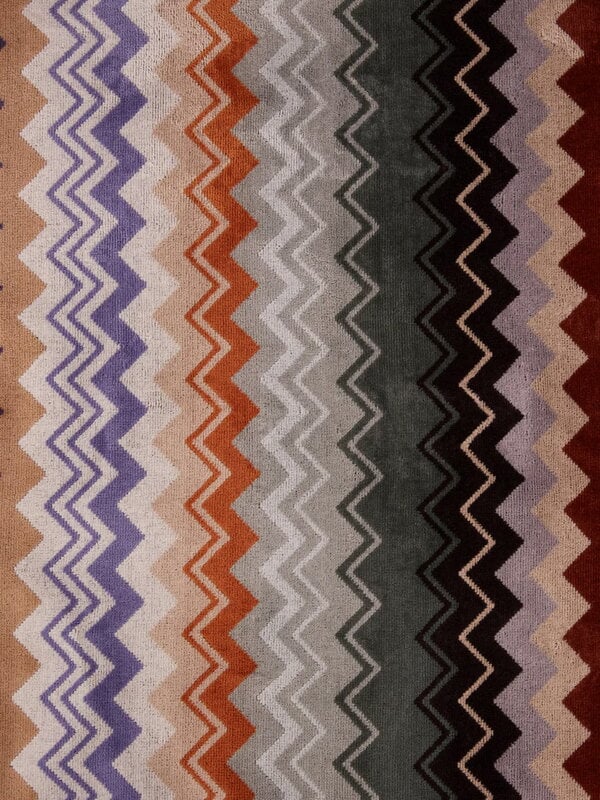 Missoni Home Giacomo chevron cotton terry hooded bathrobe, 165 green multicolour, extra image