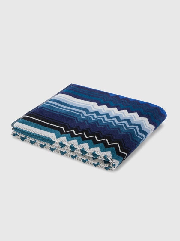 Missoni Home Giacomo bath sheet, 100 x 150 cm, 50 blue, extra image