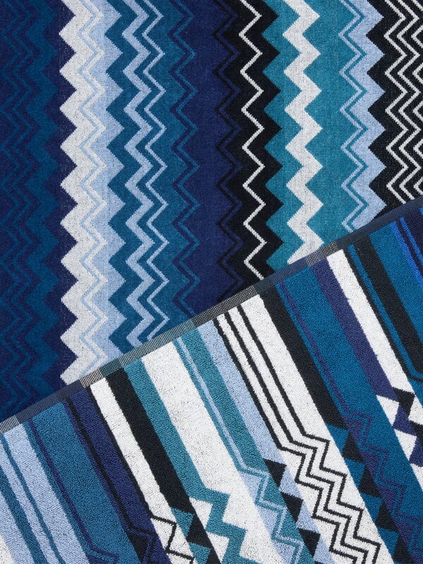 Missoni Home Giacomo bath sheet, 100 x 150 cm, 50 blue, extra image