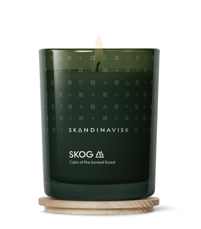 Skandinavisk Scented candle with lid, SKOG, large, extra image