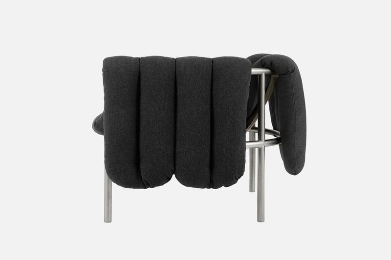 Puffy Lounge Chair, Anthracite / Black Grey — Hem