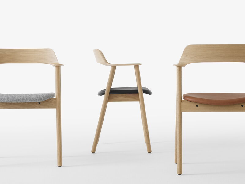 TAKT T24 Bow chair, Eiche - cognacfarbenes Spoor Zea Leder, extrabild