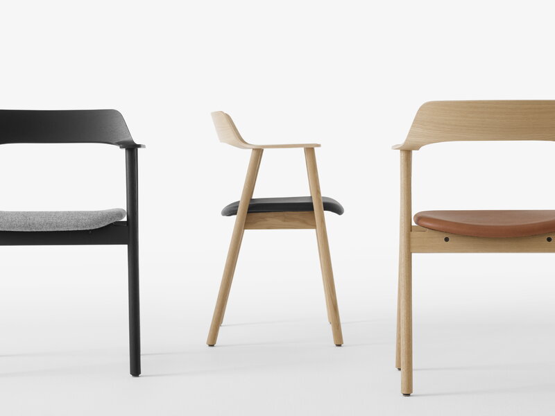 TAKT T24 Bow chair, Eiche - cognacfarbenes Spoor Zea Leder, extrabild