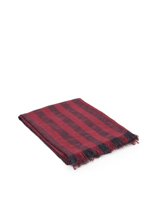 Tom Dixon Band plaid, 160 x 200 cm, bordeaux - noir, image extra