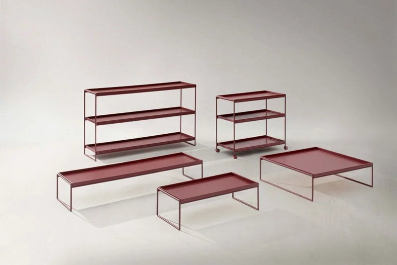 Kartell Trays shelf, 140 cm, burgundy, extra image