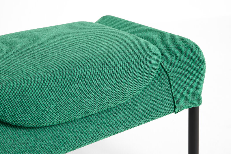 HAY Pouf O2, noir - vert clair Lift, image extra