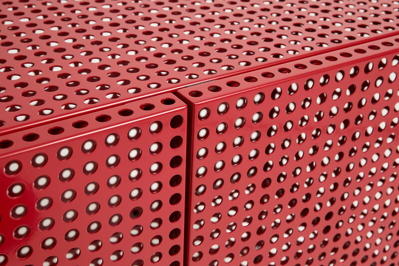HAY Perforated floor cabinet, small, wine red, extra image