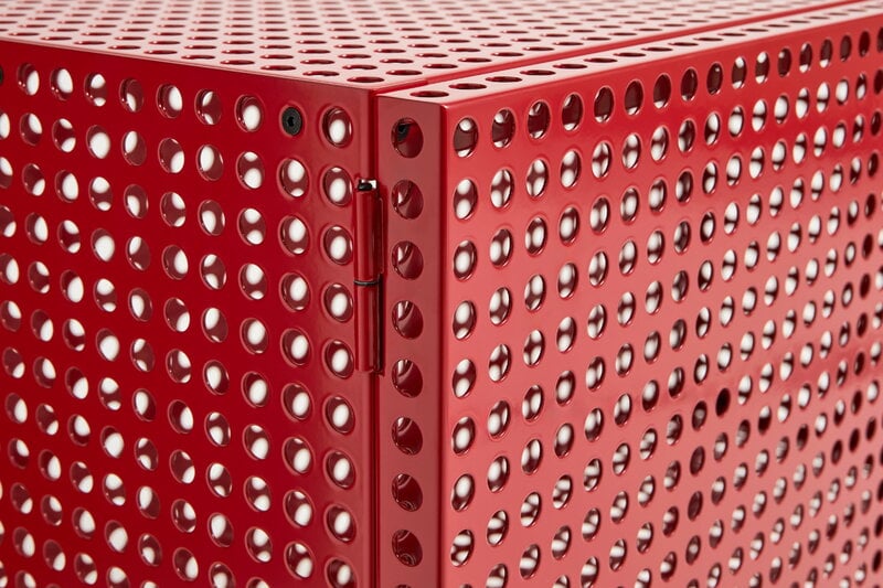 HAY Perforated floor cabinet, small, wine red, extra image