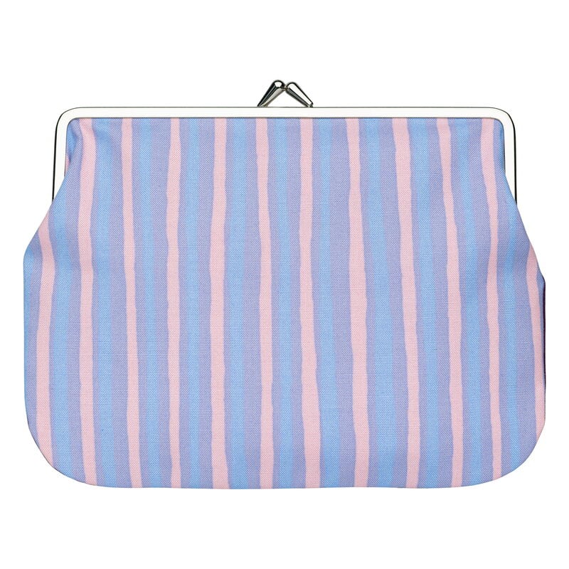 Marimekko Piccolo puolikas kukkaro Geldbörse, Aubergine - Hellblau - Hellrosa, extrabild