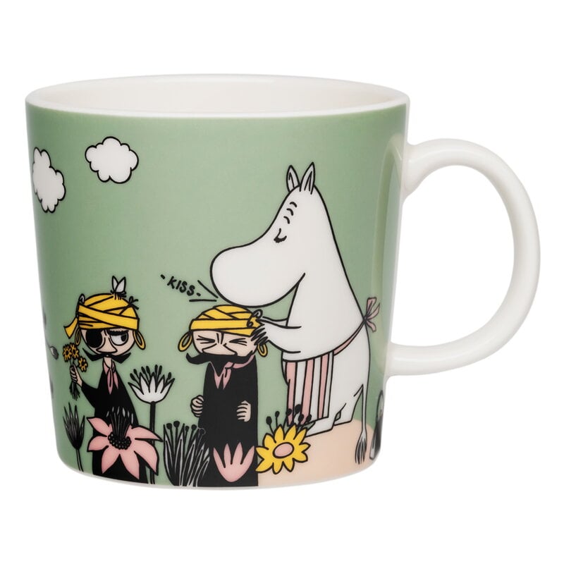 Moomin Arabia Muumi muki, 0,3 L, 2 kpl, Sydänkäpyset & Hellyys, tuotteen lisäkuva