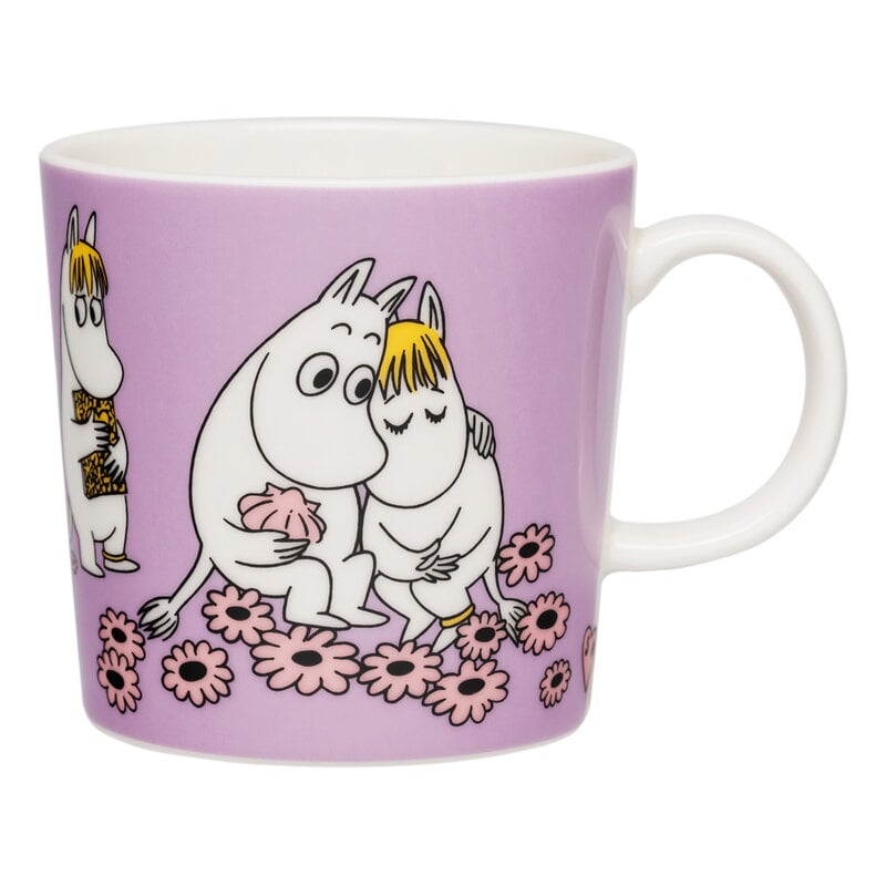 Moomin Arabia Muumi muki, 0,3 L, 2 kpl, Sydänkäpyset & Hellyys, tuotteen lisäkuva