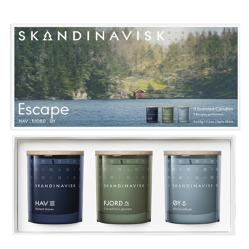 Skandinavisk Scented candle set 3 pcs, ESCAPE, extra image
