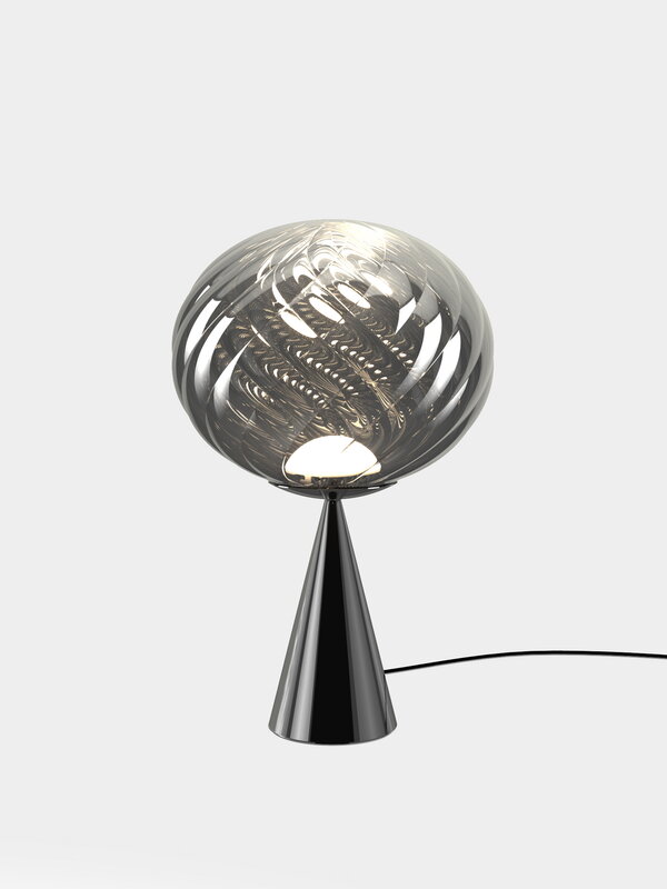 Tom Dixon Whirl Cone Fat table lamp, silver - black, extra image