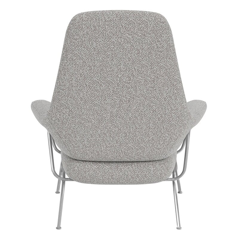 Hem Hai lounge chair, acciaio inox spazzolato - Pebble, vista 5