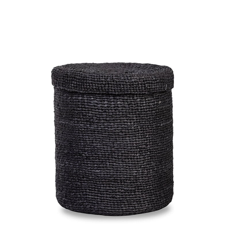 Mifuko Kiondo basket with lid, L, black, view 3