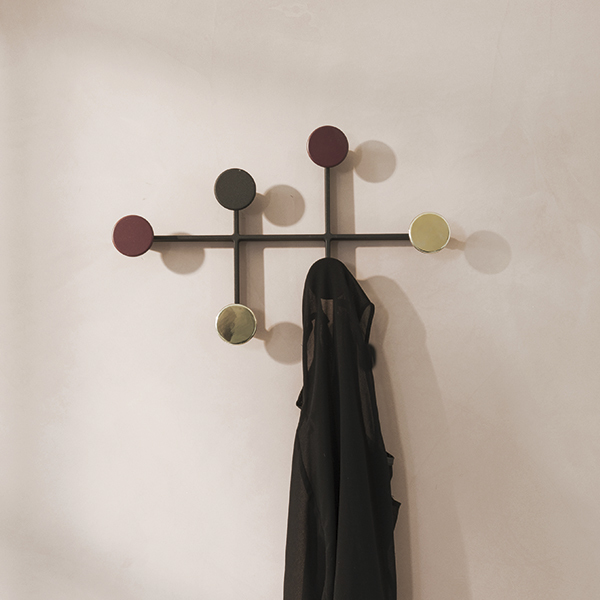 Appendiabiti Da Parete Afteroom Per Menu – Design Scandinavo, Metallo Nero, 2 Cm Di Larghezza