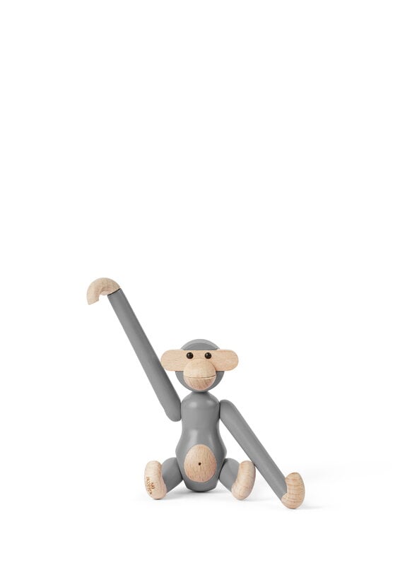 Kay Bojesen Denmark Wooden monkey, mini, grey, extra image