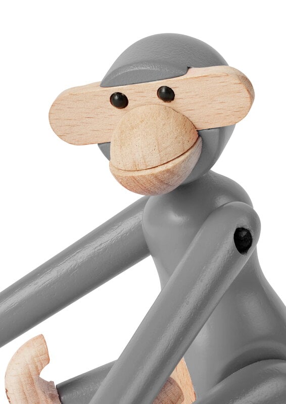 Kay Bojesen Denmark Wooden monkey, mini, grey, extra image