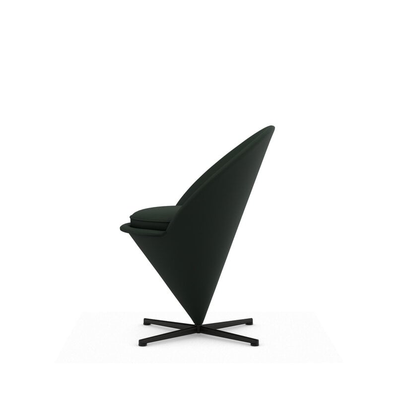 Vitra Cone Chair fauteuil lounge, basic dark - Volo 26 Forest, image extra
