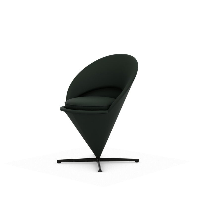 Vitra Cone Chair fauteuil lounge, basic dark - Volo 26 Forest, image extra
