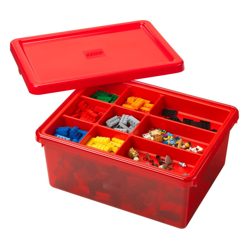 Room Copenhagen Lego Sort & Store box, medium, red, extra image