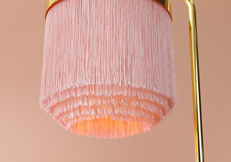 Warm Nordic Fringe Table Lamp Pale, Pale Pink Table Lamp Shades