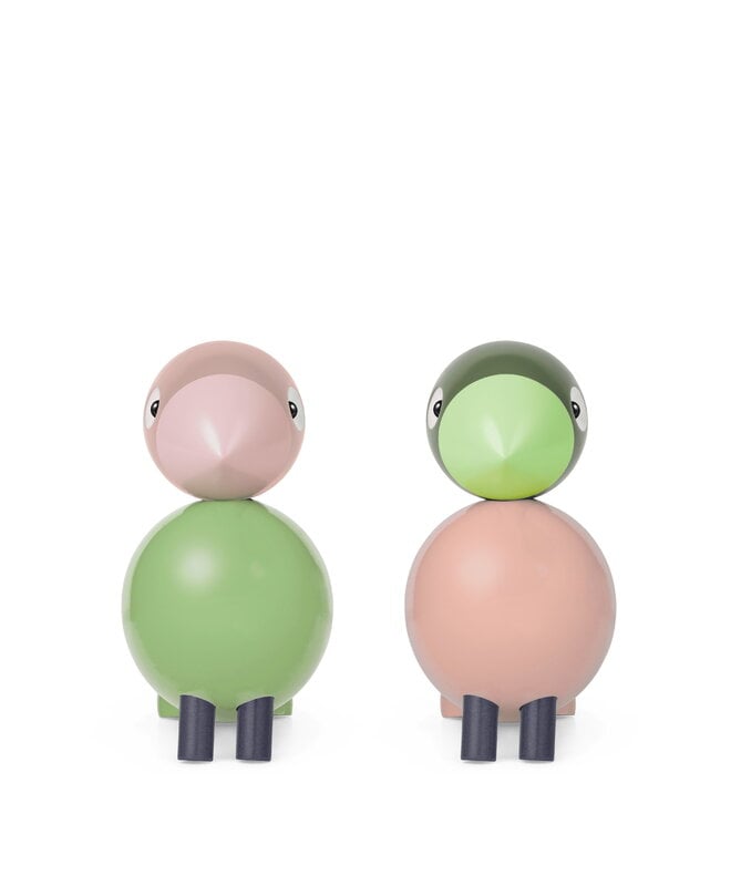 Rosendahl Lovebirds, 2er-Set, hellgrün - rosa, extrabild