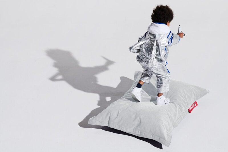 Fatboy Junior Canvas Recycled sittsäck, cool grey, extrabild